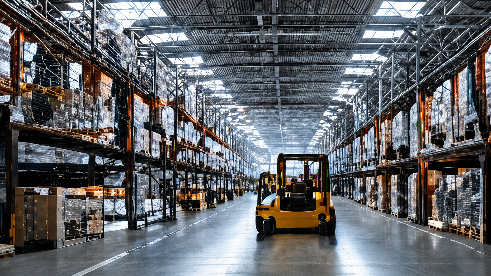 Warehouse distribution aisle